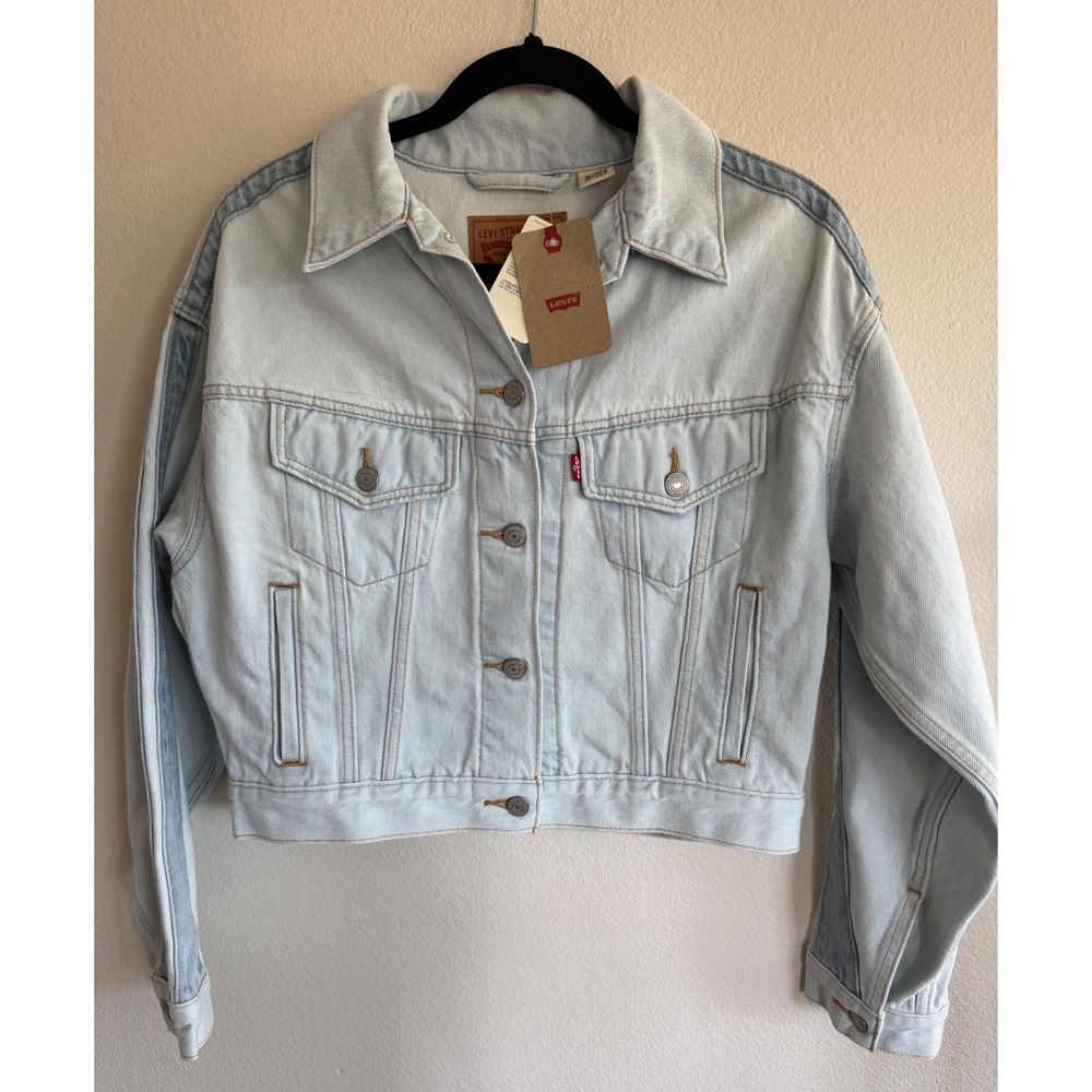 Levi's Women's 90s Stripe Shrunken Trucker Jacket Size S Western Retro Boho